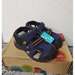 Umi Harrley Sandal Closed Toe Water Friendly Navy Blue‎ Black EU 27 US 10 UK9